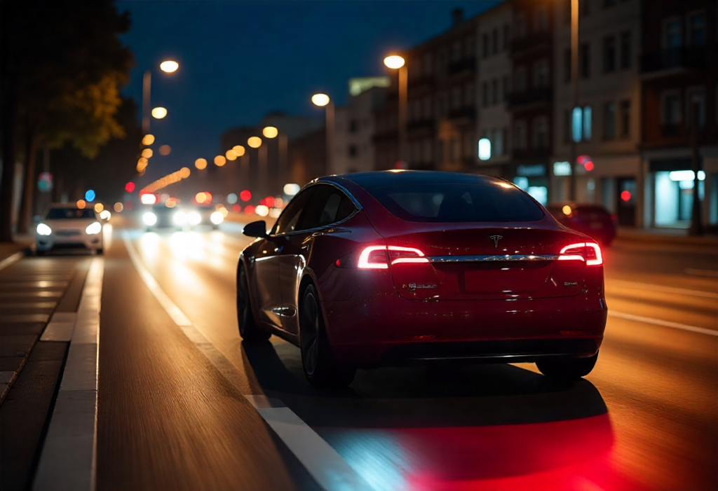 Coche eléctrico de EXOORA en carretera